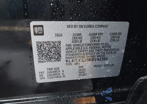 2024 Buick Envista Avenir Fwd z USA, uszkodzony, nr VIN KL47LCE26RB192392